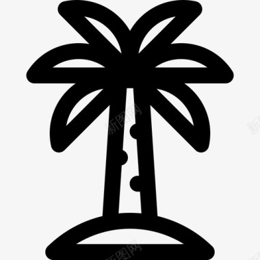 棕榈树冒险之旅3直线型图标图标