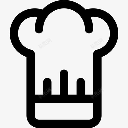 厨师帽意大利7直纹图标svg_新图网 https://ixintu.com 厨师帽 意大利7 直纹