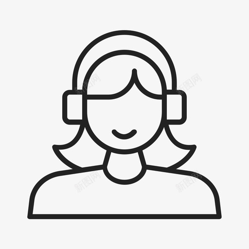 呼叫中心客户服务耳机图标svg_新图网 https://ixintu.com 呼叫中心 妇女 客户服务 工人 耳机