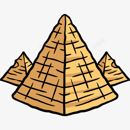 金字塔世界的纪念碑色彩图标svg_新图网 https://ixintu.com 世界的纪念碑 色彩 金字塔
