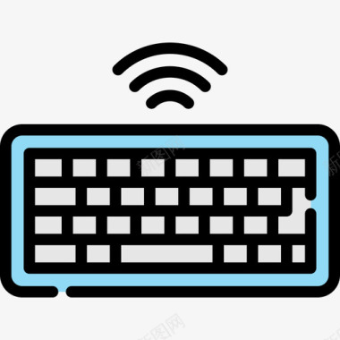 键盘电子元件3线颜色图标图标