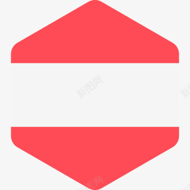 奥地利国际国旗2六边形图标图标