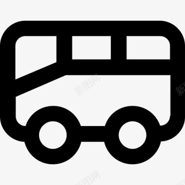 巴士旅行24加粗圆角图标图标