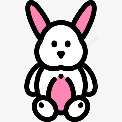 兔子23岁宝宝直线颜色图标svg_新图网 https://ixintu.com 23岁宝宝 兔子 直线颜色