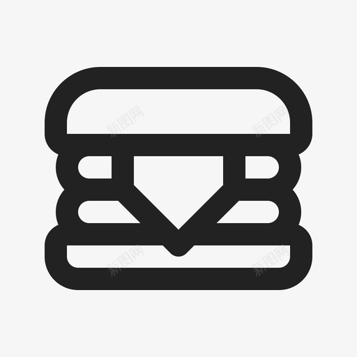 汉堡芝士汉堡乡村图标svg_新图网 https://ixintu.com 乡村 快餐 汉堡 美国 芝士汉堡