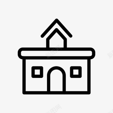 学校建筑房产图标图标