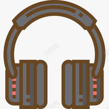 耳机游戏元素线性颜色图标图标