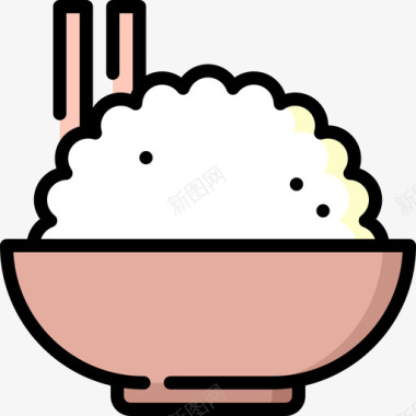 米饭10号餐厅原色图标图标