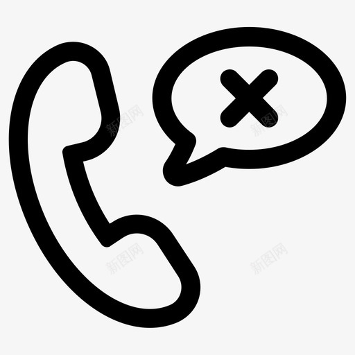 呼叫取消呼叫没有电话图标svg_新图网 https://ixintu.com 取消呼叫 呼叫 没有电话