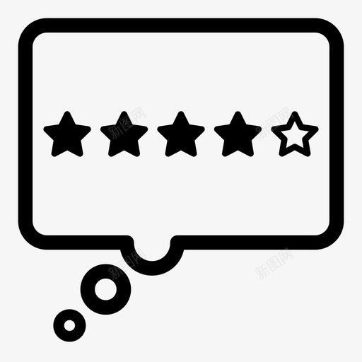 四星评价排名图标svg_新图网 https://ixintu.com 四星 四颗星 思考 排名 评价 评分