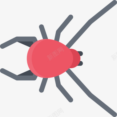 蜘蛛宠物5扁平图标图标