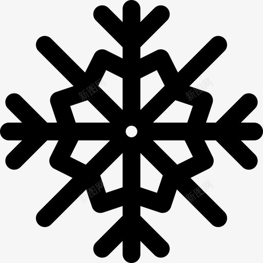 雪花圣诞节节日轮廓线性图标svg_新图网 https://ixintu.com 圣诞节节日轮廓 线性 雪花