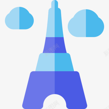 埃菲尔铁塔探险之旅公寓图标图标