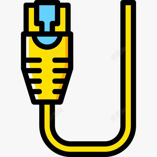 以太网连接器电缆4黄色图标svg_新图网 https://ixintu.com 以太网 连接器电缆4 黄色