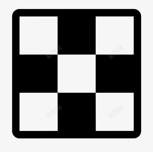 棋盘黑色游戏图标svg_新图网 https://ixintu.com 智能 桌子 棋盘 游戏 白色 象棋用途 黑色