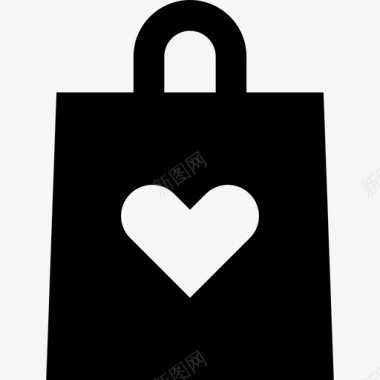 购物袋情人节16装满图标图标