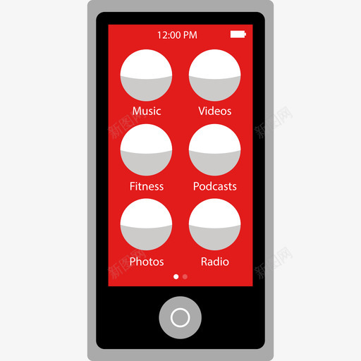 Ipod技术和设备2扁平图标svg_新图网 https://ixintu.com Ipod 扁平 技术和设备2