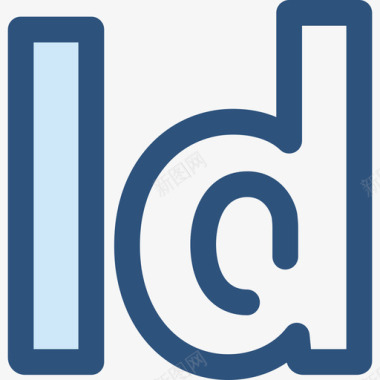 AdobeIndesign徽标3蓝色图标图标