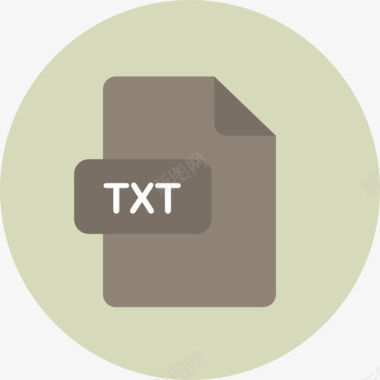 Txt文件类型2圆形平面图标图标