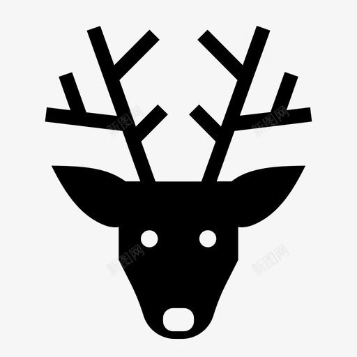 鹿圣诞节假日图标svg_新图网 https://ixintu.com 假日 圣诞节 驯鹿 鹿
