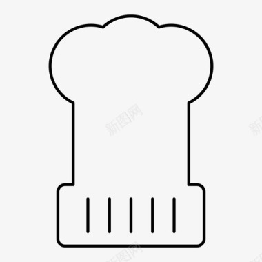 厨师帽炊具餐厅图标图标