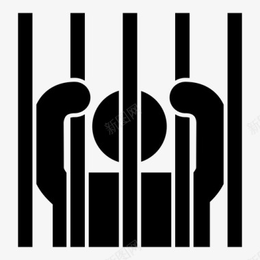 监禁拘留囚犯图标图标