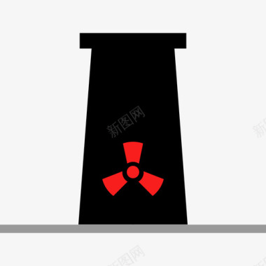 核电站能源环境4平坦图标图标