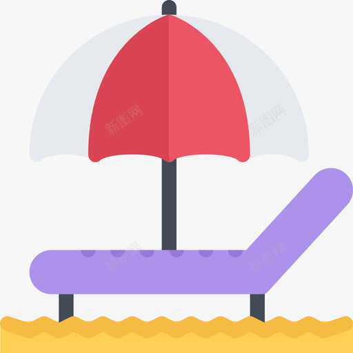 露台椅海滩和露营3平的图标svg_新图网 https://ixintu.com 平的 海滩和露营3 露台椅