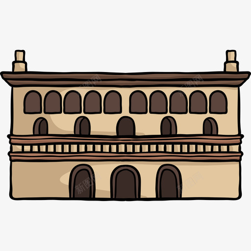 萨拉戈萨的隆贾世界的纪念碑色彩图标svg_新图网 https://ixintu.com 世界的纪念碑 色彩 萨拉戈萨的隆贾