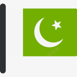 巴基斯坦巴基斯坦国际国旗5桅杆图标高清图片