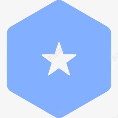 索马里国际国旗2六边形图标图标