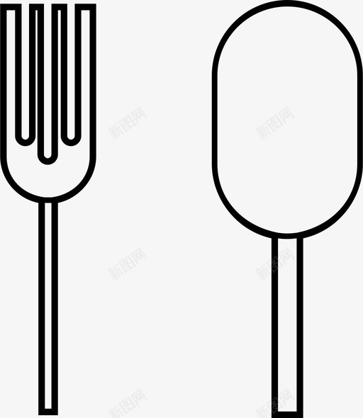 餐厅叉子勺子图标svg_新图网 https://ixintu.com 勺子 勺子和叉子 叉子 餐厅