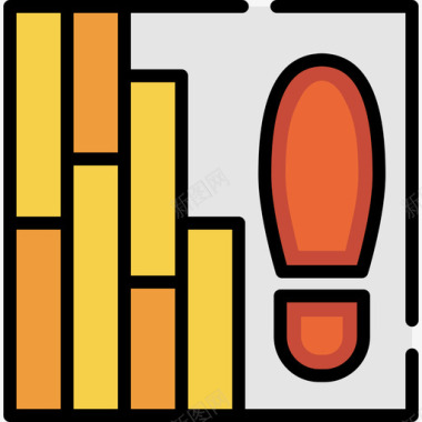地板构造16线颜色图标图标