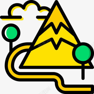 山风景32黄色图标图标
