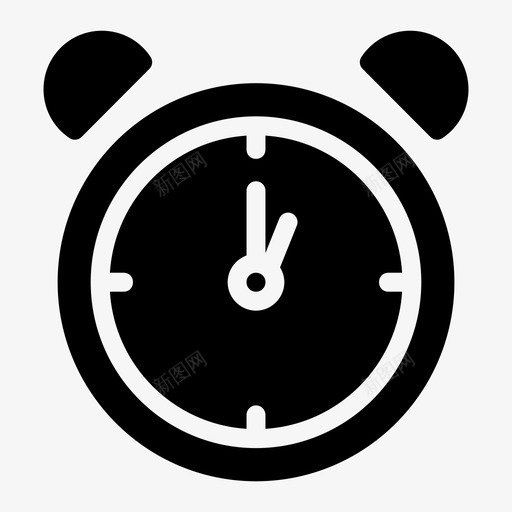 闹钟一点钟时间图标svg_新图网 https://ixintu.com 一点钟 手表 时间 闹钟