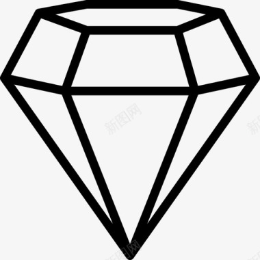 钻石24号直线型图标图标
