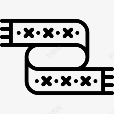 围巾圣诞33直线型图标图标