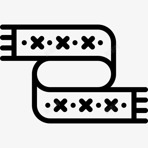 围巾圣诞33直线型图标svg_新图网 https://ixintu.com 围巾 圣诞33 直线型