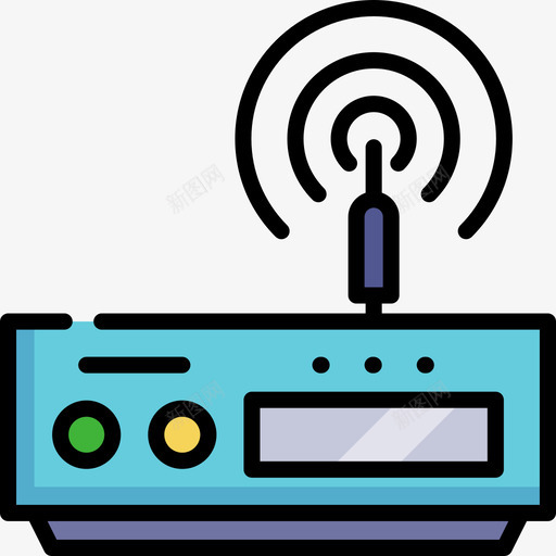 Wifi多媒体13线性彩色图标svg_新图网 https://ixintu.com Wifi 多媒体13 线性彩色