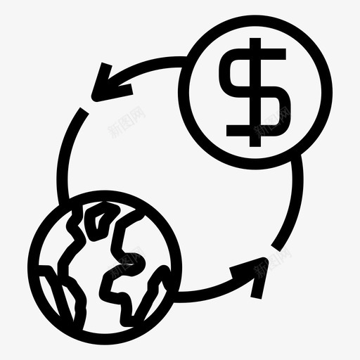 金融流动全球图标svg_新图网 https://ixintu.com 全球 流动 货币 资金流动 金融 金融2