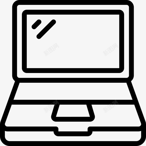 笔记本电脑办公设备5线性图标svg_新图网 https://ixintu.com 办公设备5 笔记本电脑 线性