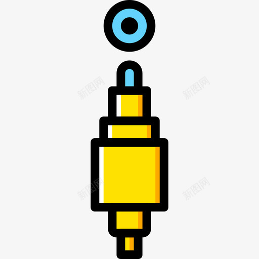 插孔连接器连接器电缆4黄色图标svg_新图网 https://ixintu.com 插孔连接器 连接器电缆4 黄色