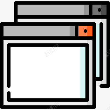 浏览器交互3线性颜色图标图标