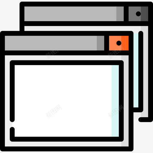 浏览器交互3线性颜色图标svg_新图网 https://ixintu.com 交互3 浏览器 线性颜色