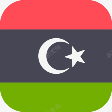 利比亚国际国旗3圆形广场图标图标
