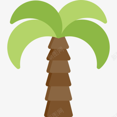 棕榈树灌木3扁平图标图标
