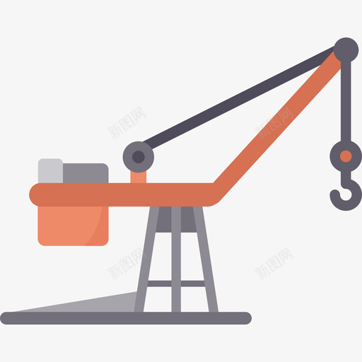 2号施工机械平板起重机图标svg_新图网 https://ixintu.com 2号施工机械平板起重机
