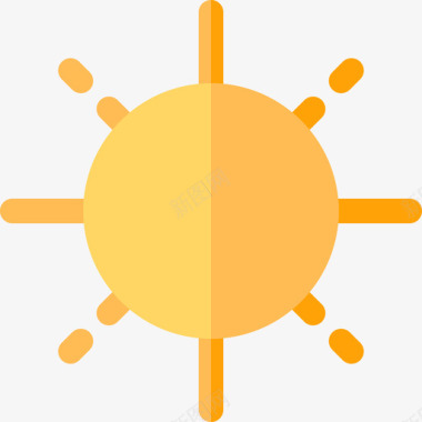 太阳冲浪8平坦图标图标