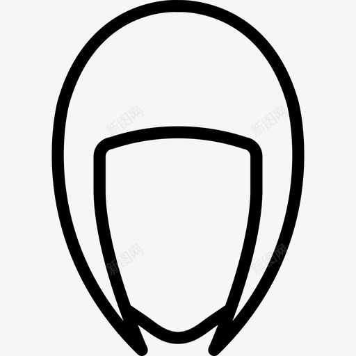 女性头发发型3直发图标svg_新图网 https://ixintu.com 发型3 女性头发 直发