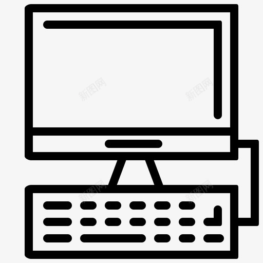 计算机教育学习图标svg_新图网 https://ixintu.com 在线 学习 教育 网络 计算机